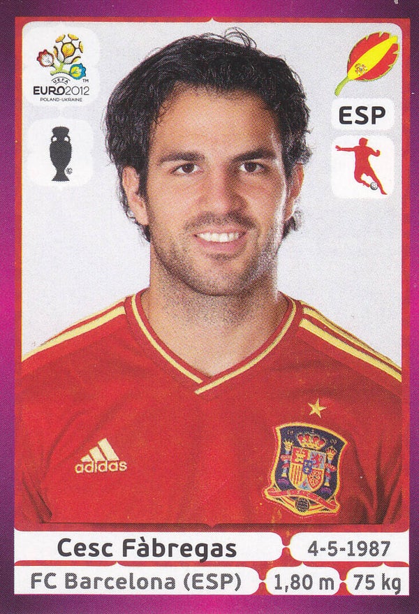 Cesc Fabregas / Spanien / Panini EM 2012 / Basis Bild / Nr. 298