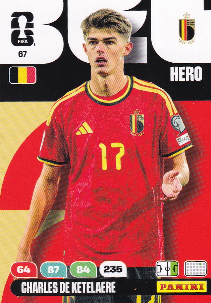 Charles De Ketelaere - Belgien - Panini WM 2026 - Hero - Nr. 67