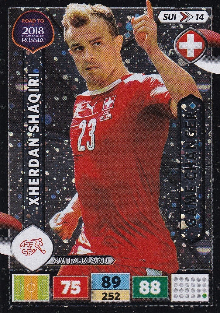 Xherdan Shaqiri / Schweiz / Panini WM Road to 2018 Russia / Game Changer / Nr. SUI 14