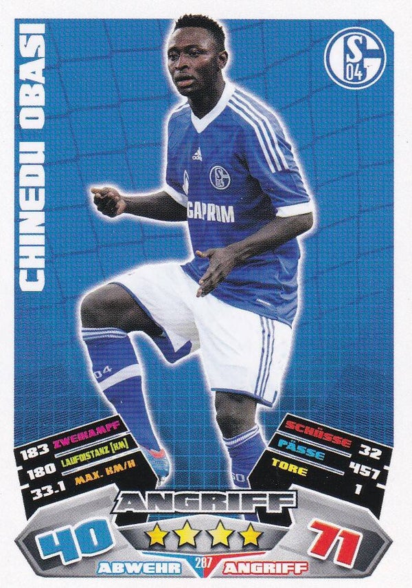 Chinedu Obasi - FC Schalke 04 - Topps Match Attax 2012 - Basis Karte - Nr. 287