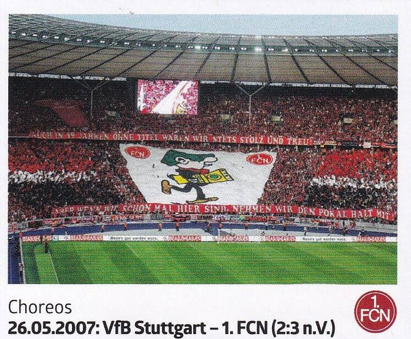 26.05.2007 VFB Stuttgart - 1.FCN (3.3 n.V.) Panini 125 Jahre 1.FC Nürnberg / Choreos / Nr. 130