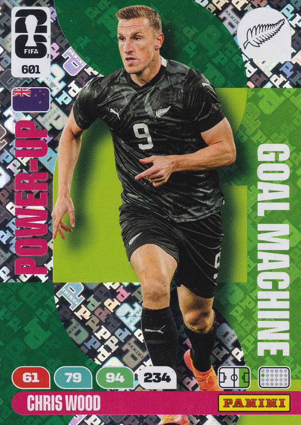 Chris Wood - Neuseeland - Panini WM 2026 - Power Up - Goal Machine - Nr. 601
