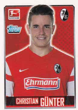 Christian Günter / SC Freiburg / Topps Bundesliga 2014 / Basis Bild / Nr. 83