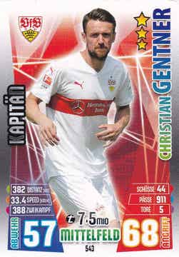 Christian Gentner / VFB Stuttgart / Topps Match Attax 2015 / Kapitän / Nr. 543