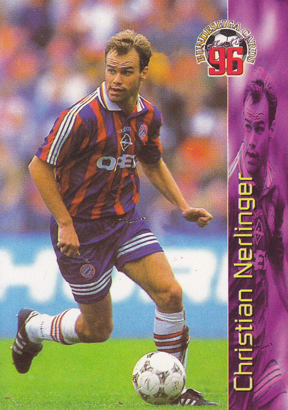 Christian Nerlinger / FC Bayern München / Panini Bundesliga 1996 / Basis Karte / Nr.8