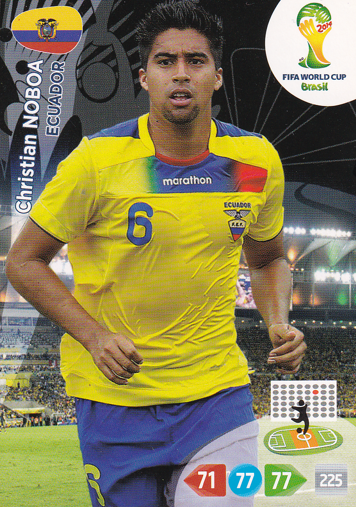 Christian Noboa - Ecuador - Panini WM 2014 - Adrenalyn - Basis Karte - Nr. 125