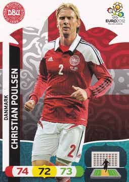 Christian Poulsen / Dänemark / Panini EM 2012 / Basis Karte / Nr. 21