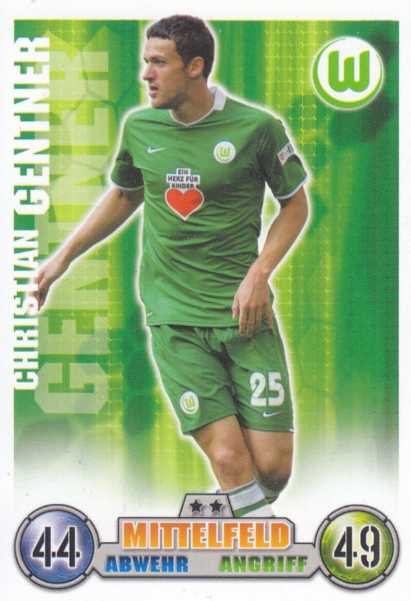 Christian Gentner / VFL Wolfsburg / Topps Match Attax 2008 / Basis Karte / Nr.314