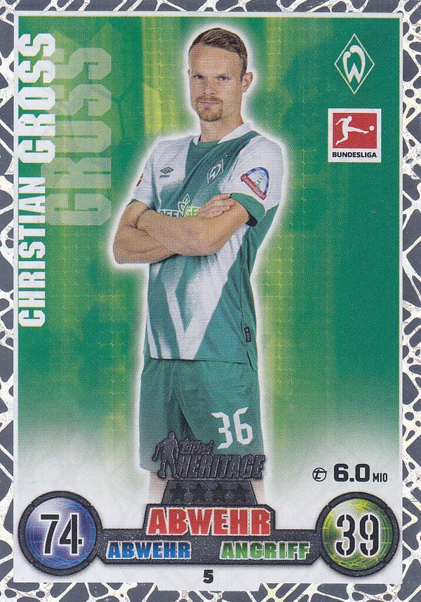 Christian Gross - SV Werder Bremen - Topps Match Attax 2022 - Heritage - Nr.5