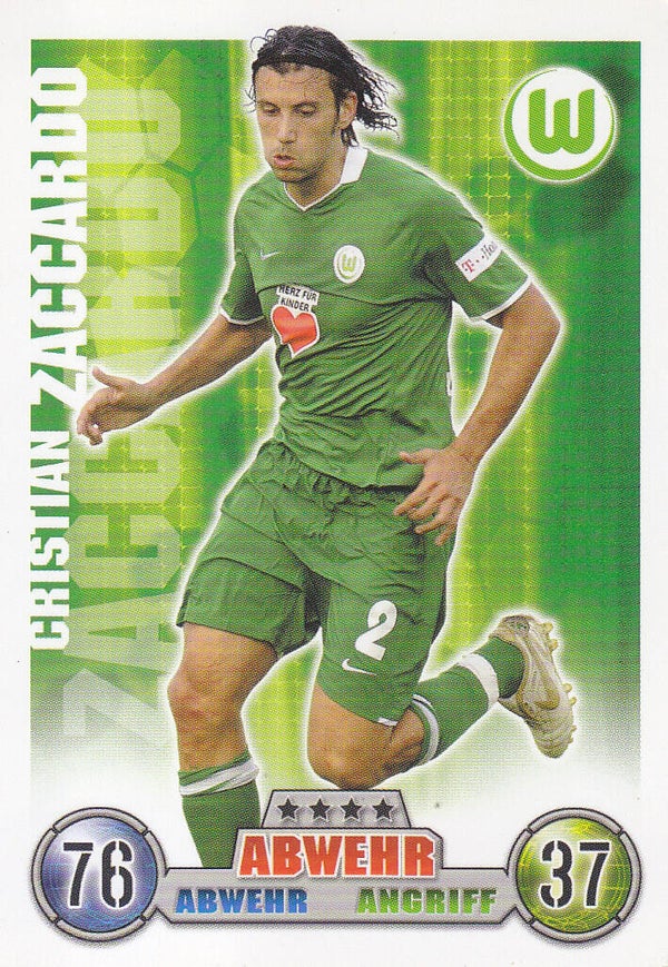 Christian Zaccardo / VFL Wolfsburg / Topps Match Attax 2008 / Basis Karte / Nr.308