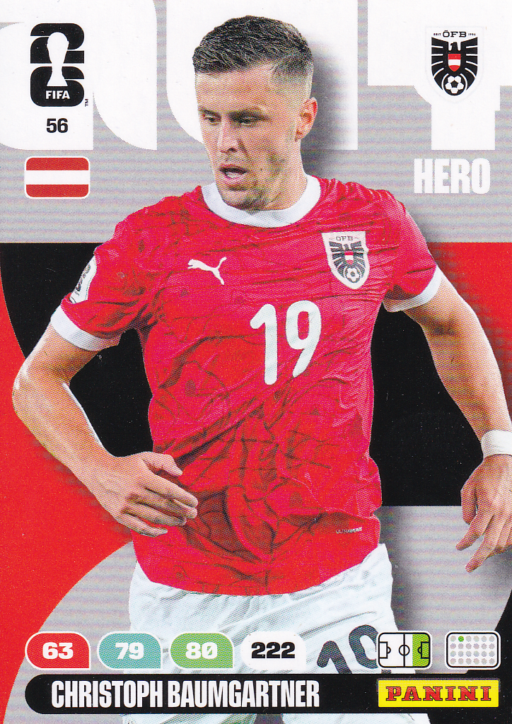 Christoph Baumgartner - Österreich - Panini WM 2026 - Hero - Nr. 56