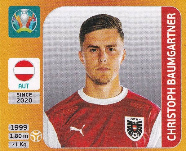 Christopher Baumgartner / Österreich / Panini EM 2020 / Basis Bild / Nr. 246