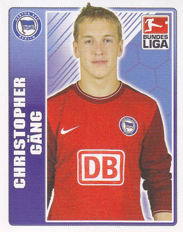 Christopher Gäng / Hertha BSC Berlin / Topps Bundesliga 2009 / Basis Bild / Nr. 7