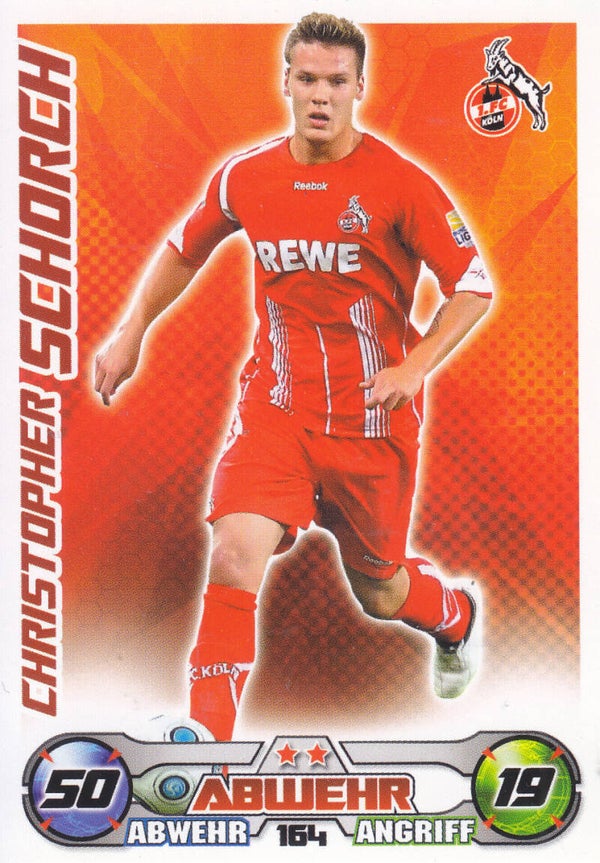 Christopher Schorch / 1.FC Köln / Topps Match Attax 2009 / Basis Karte / Nr. 164