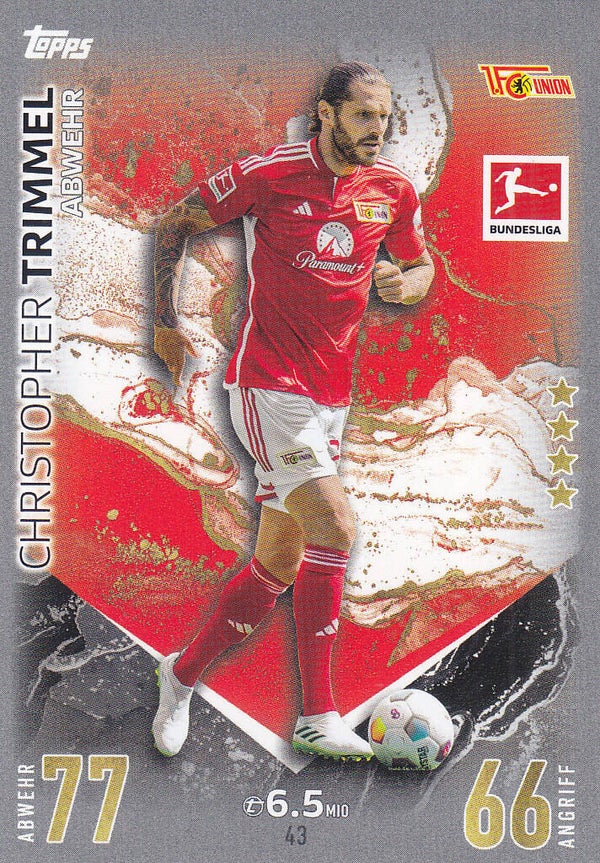 Christopher Trimmel / 1.FC Union Berlin / Topps Match Attax 2023 / Basis Karte / Nr.43