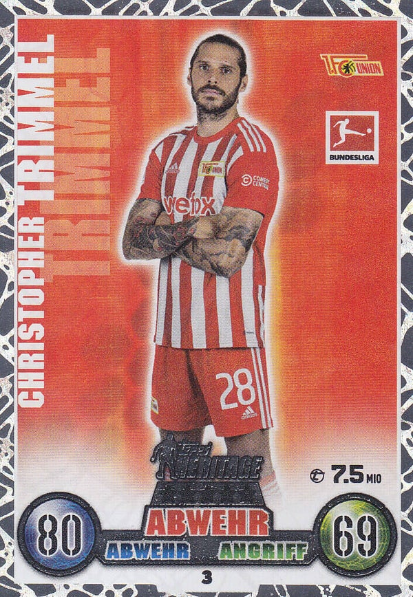 Christopher Trimmel / 1.FC Union Berlin / Topps Match Attax 2022 / Heritage / Nr. 3