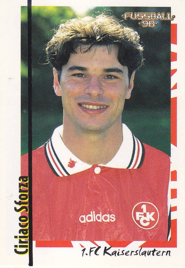 Ciriaco Sforza / 1.FC Kaiserslautern / Panini Bundesliga 1998 / Basis Bild / Nr. 428