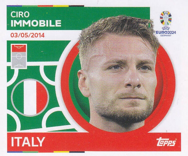 Ciro Immobile / Italien / Topps EM 2024 / Basis Bild / Nr. ITA 20