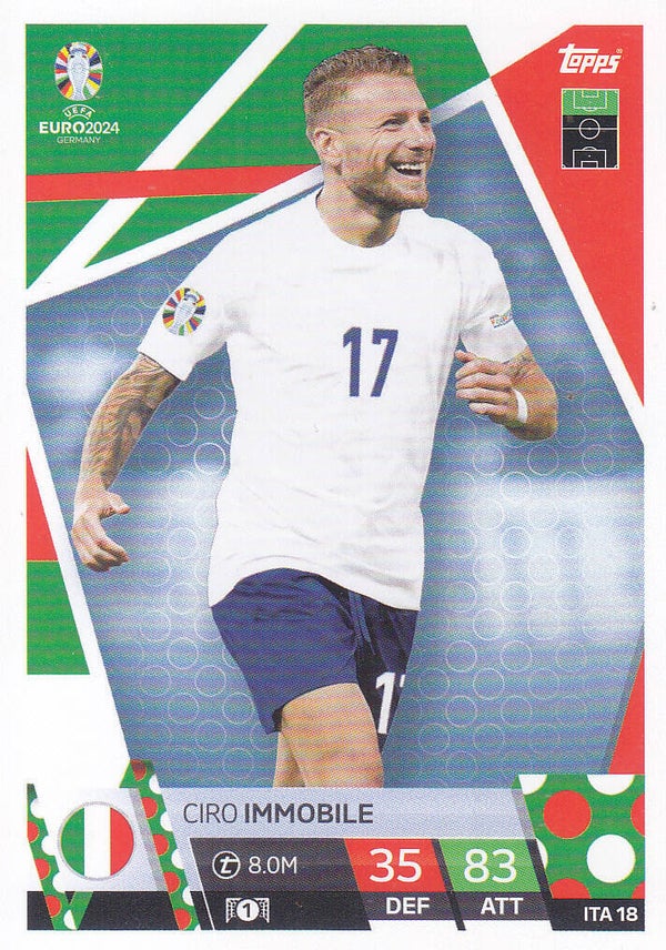 Ciro Immobile / Italien / Topps EM 2024 / Basis Karte / Nr. ITA 18