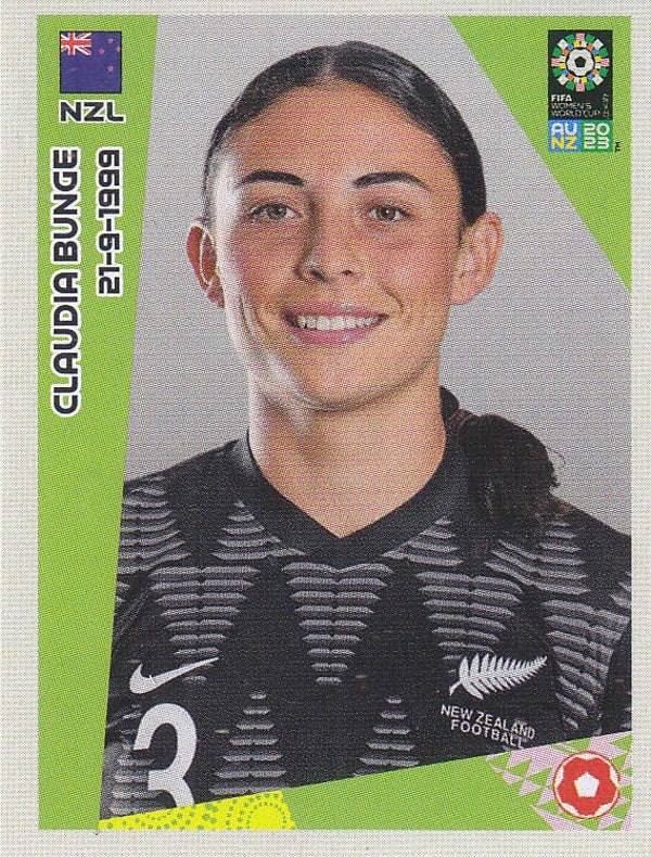 Claudia Bunge - Neuseeland -  Panini Frauen WM 2023 - Basis Bild - Nr. 7