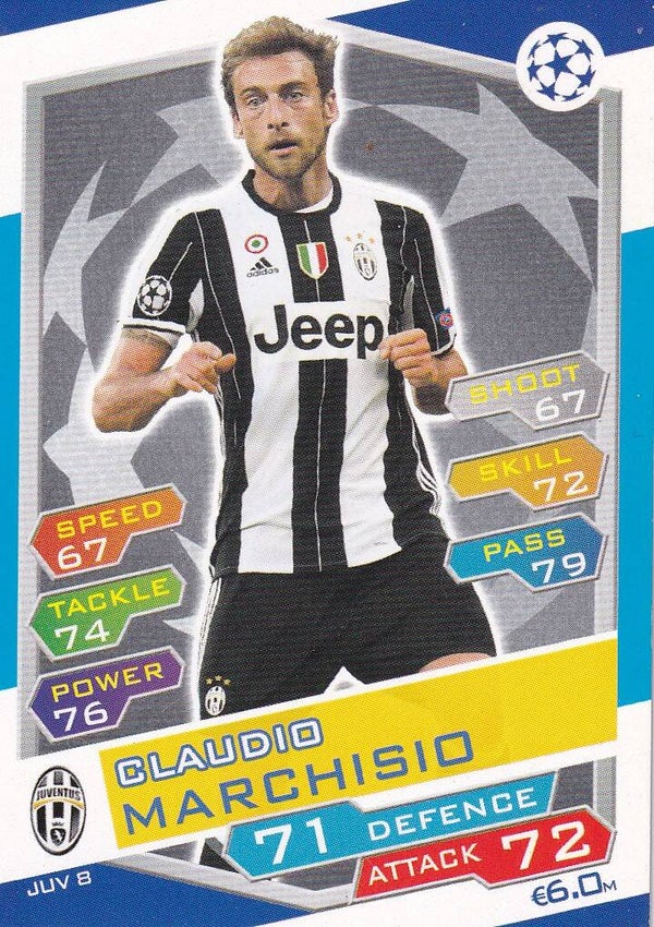 Claudio Marchisio / Juventus Turin / Topps Champions League 2016 / Basis Karte / Nr. JUV 8