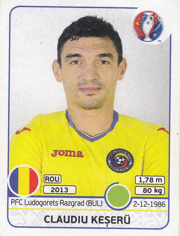 Claudiu Keserü / Rumänien / Panini EM 2016 / Basis Bild / Nr. 67