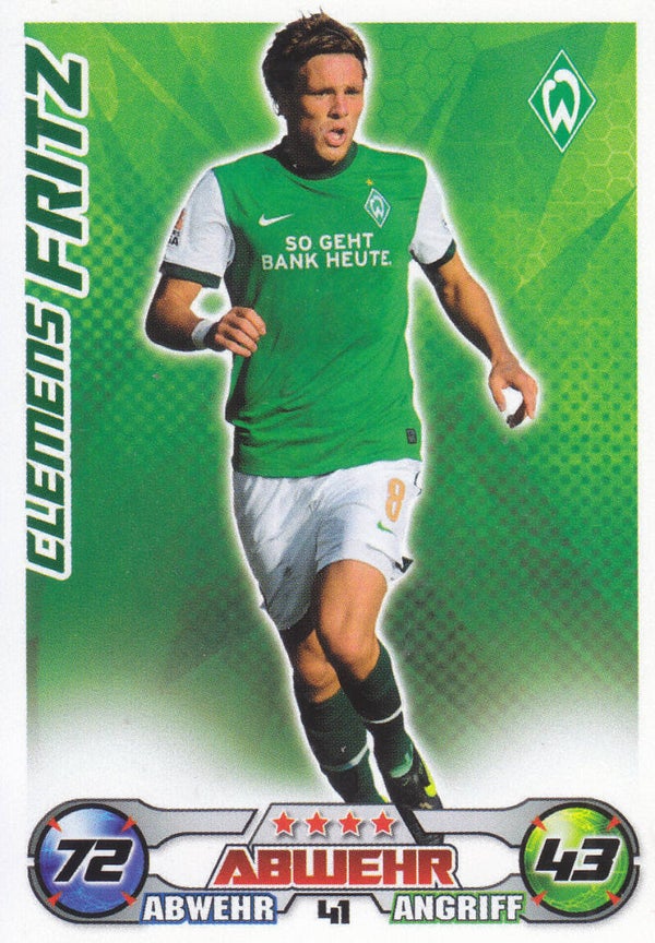 Clemens Fritz / SV Werder Bremen / Topps Match Attax 2009 / Basis Karte / Nr.41