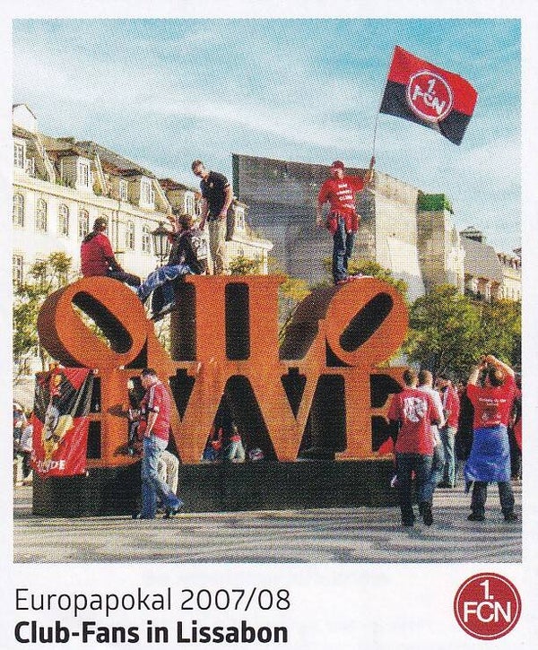 Club Fans in Lissabon - Panini 125 Jahre 1.FC Nürnberg - Europa Pokal 2007 - Nr. 208