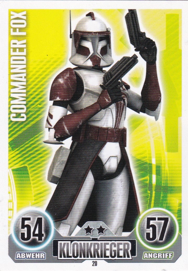 Commander Fox / Topps Star Wars Force Attax 2010 / Klonkrieger / Die Republik / Nr. FA 20