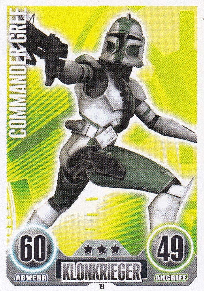 Commander Gree / Topps Star Wars Force Attax 2010 / Klonkrieger / Die Republik / Nr. FA 19