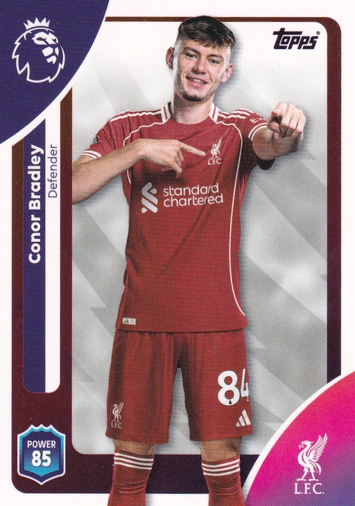Conor Bradley - FC Liverpool - Topps Premier League 2026 - Basis Karte - Nr. 168