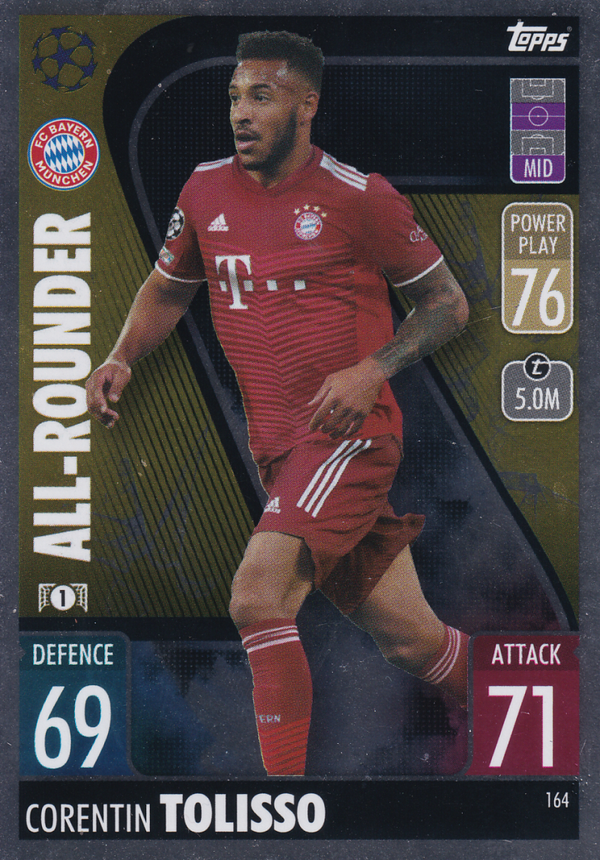 Corentin Tolisso - FC Bayern München - Topps Champions League 2021 - All-Rounder - Nr. 164