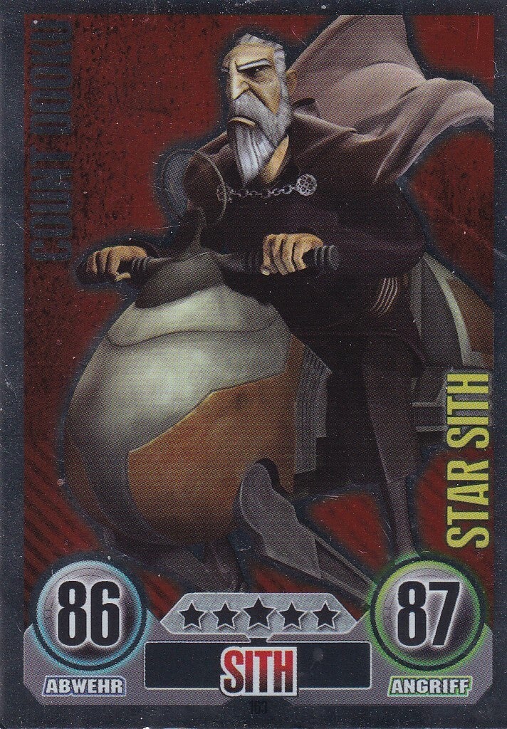 Count Dooku / Topps Star Wars Force Attax 2010 / Star Sith / Separatist / Nr. FA 163