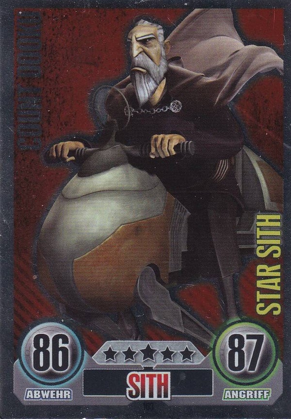 Count Dooku / Topps Star Wars Force Attax 2010 / Star Sith / Separatist / Nr. FA 163