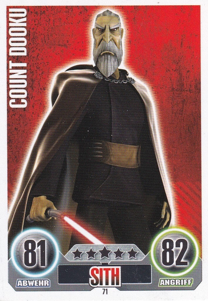 Count Dooku / Topps Star Wars Force Attax 2010 / Sith  / Separatist / Nr. FA 71