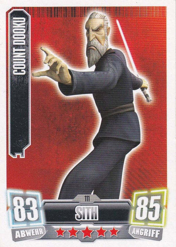 Count Dooku / Topps Star Wars Force Attax 2011 / Sith  / Separatist / Nr. 111