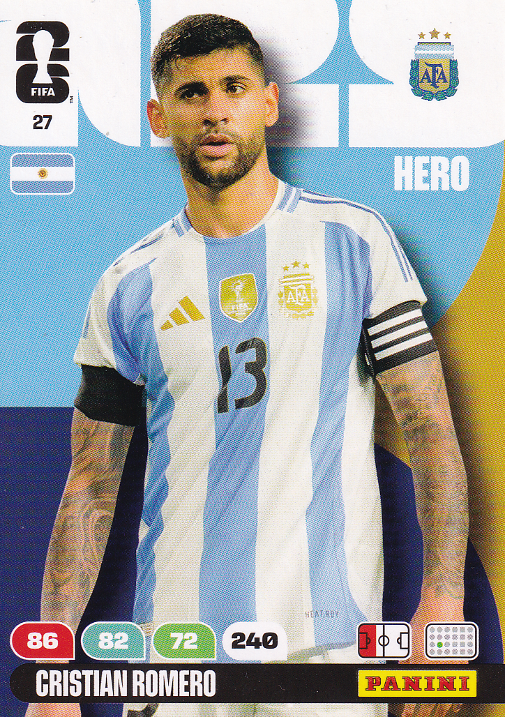 Cristian Romero - Argentinien - Panini WM 2026 - Hero - Nr. 27