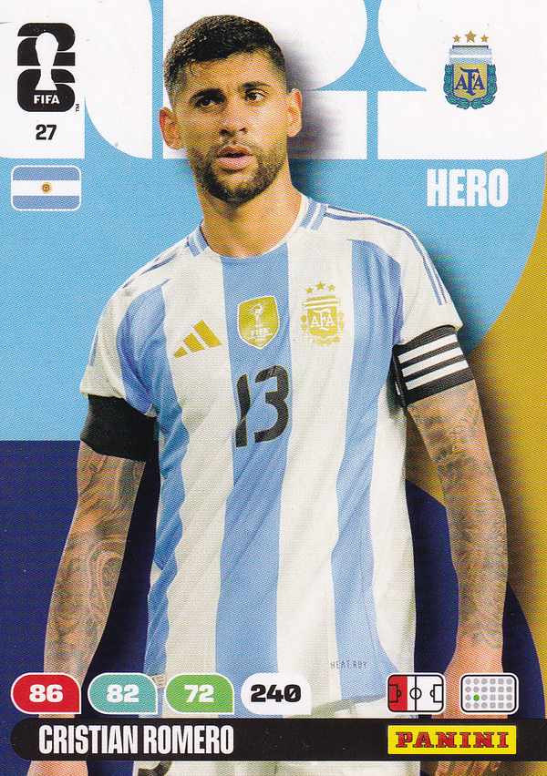 Cristian Romero - Argentinien - Panini WM 2026 - Hero - Nr. 27