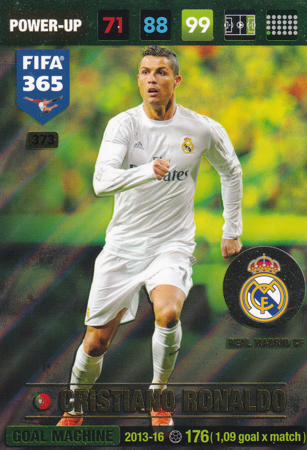 Cristiano Ronaldo - Real Madrid - Panini Fifa 365 Jahr 2016 - Power Up Goal Machine - Nr. 373