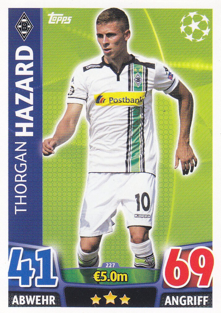 Thorgan Hazard / Borussia Mönchengladbach / Topps Champions League 2015 / Basis Karte / Nr. 227