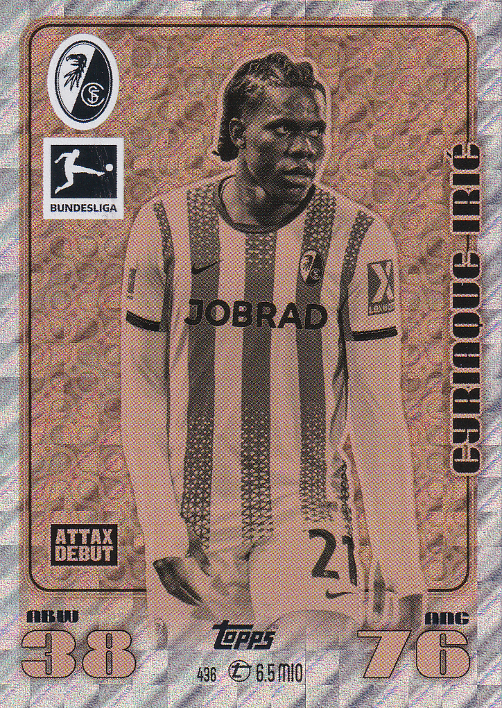Cyriaque-Irie - SC Freiburg - Topps Match Attax 2025 - Icon Bronze - Attax Debüt - Nr. 436