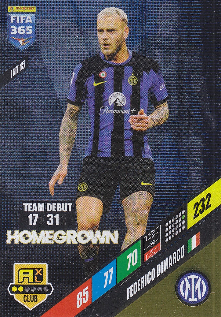 Federico Dimarco / Inter Mailand / Panini Fifa 365 Jahr 2024 / Homegrown Icon Club / Nr. INT15