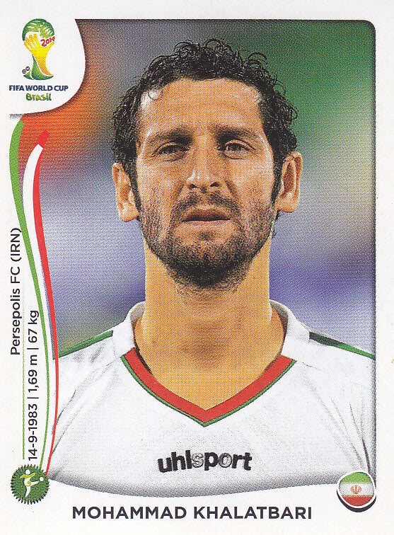 Mohammad Khalatbari / Iran / Panini WM 2014 / Basis Bild / Nr. 468