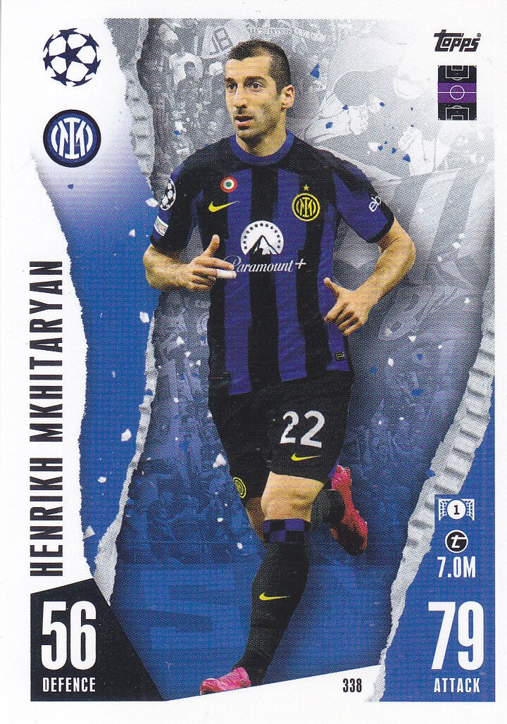 Henrikh Mkhitaryan / Inter Mailand / Topps Champions League 2023 / Basis Karte / Nr.338