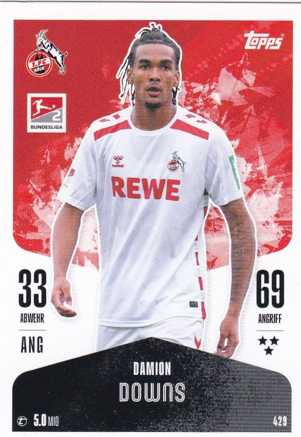 Damion Downs / 1.FC Köln / Topps Match Attax 2024 / Basis Karte / Nr. 429