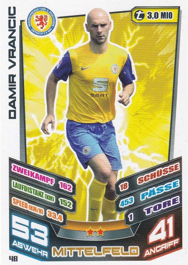 Damir Vrancic / Eintracht Braunschweig / Topps Match Attax 2013 / Basis Karte / Nr. 48