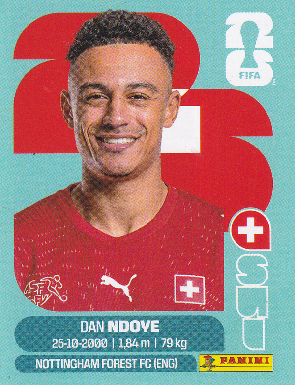 Dan Ndoye - Schweiz - Panini WM 2026 - Basis Bild - SUI19