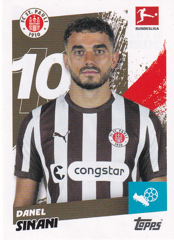 Danel Sinani - FC St. Pauli - Topps Bundesliga 2025 - Basis Bild - Nr. 270