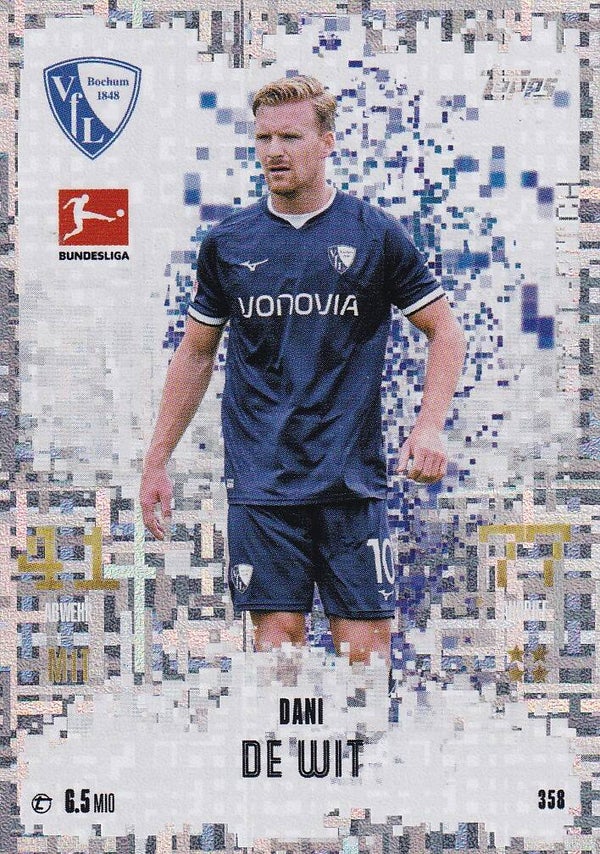 Dani de Wit / VFL Bochum / Topps Match Attax 2024 / White Pixel Pitch / Nr.358