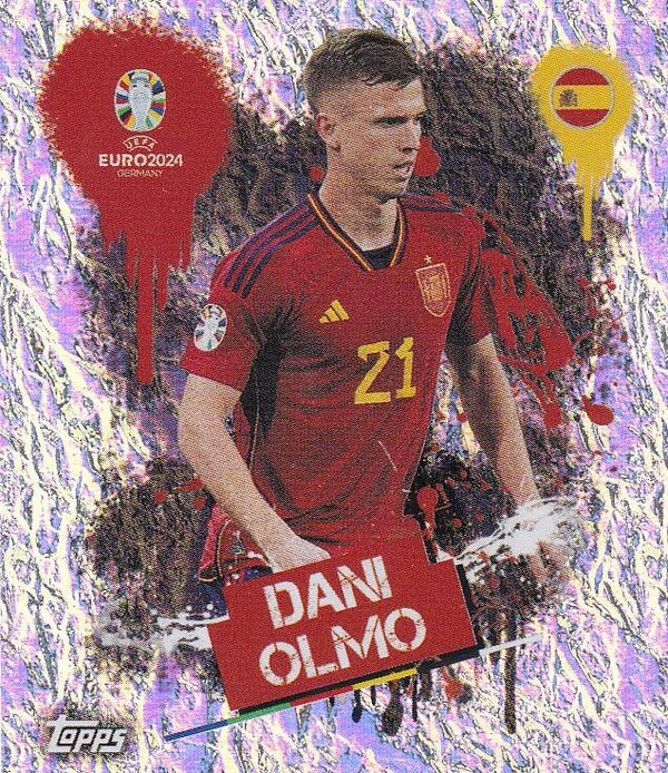 Dani Olmo / Spanien / Topps EM 2024 / Glitzer / Nr. ESP 3